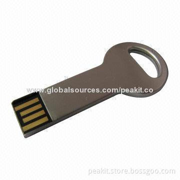 Key-shaped USB Flash Drives, 1 to 64GB Memory Capacity